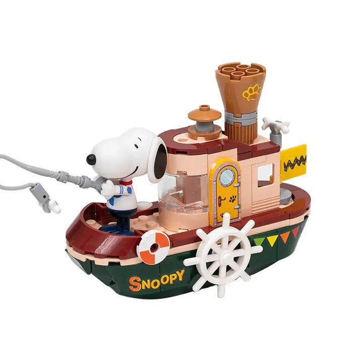 Peanuts Snoopy Steam Boat 3D Bricks Puzzle