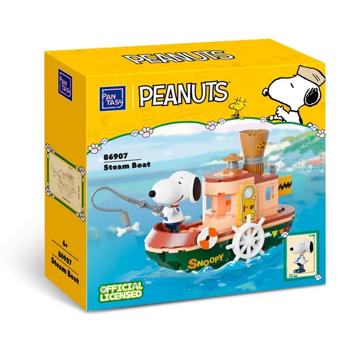 Peanuts Snoopy Steam Boat 3D Bricks Puzzle