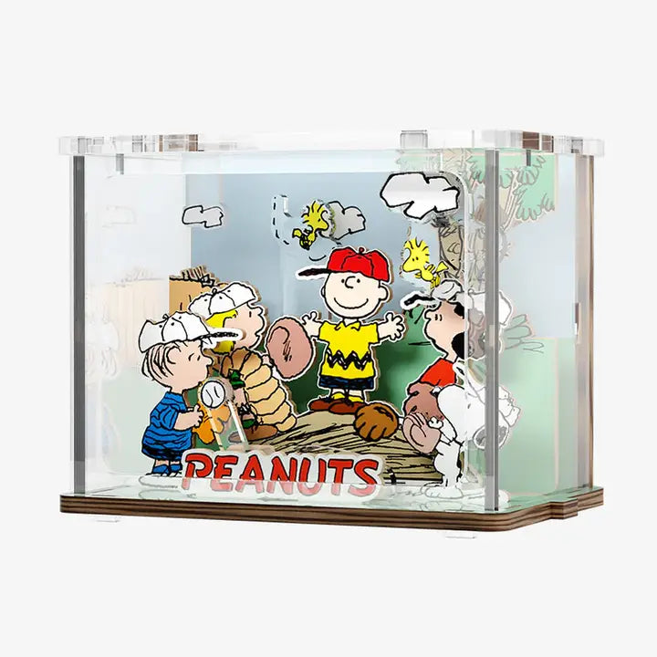 Peanuts Wooden 3D Puzzle Baseball Scene