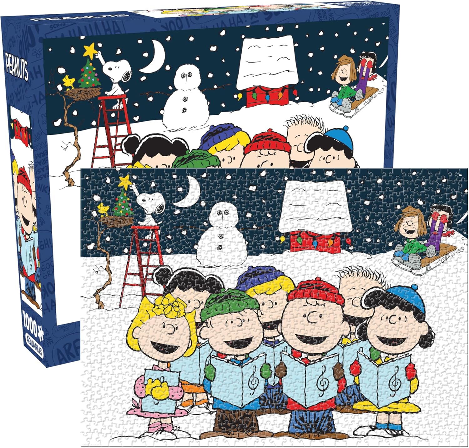 Peanuts Singing Hymns Glitter Puzzle 1000 pc