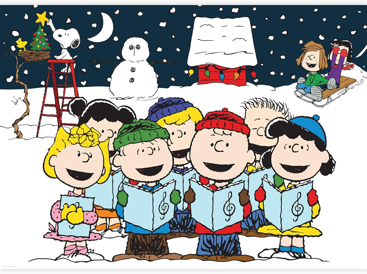 Peanuts Singing Hymns Glitter Puzzle 1000 pc