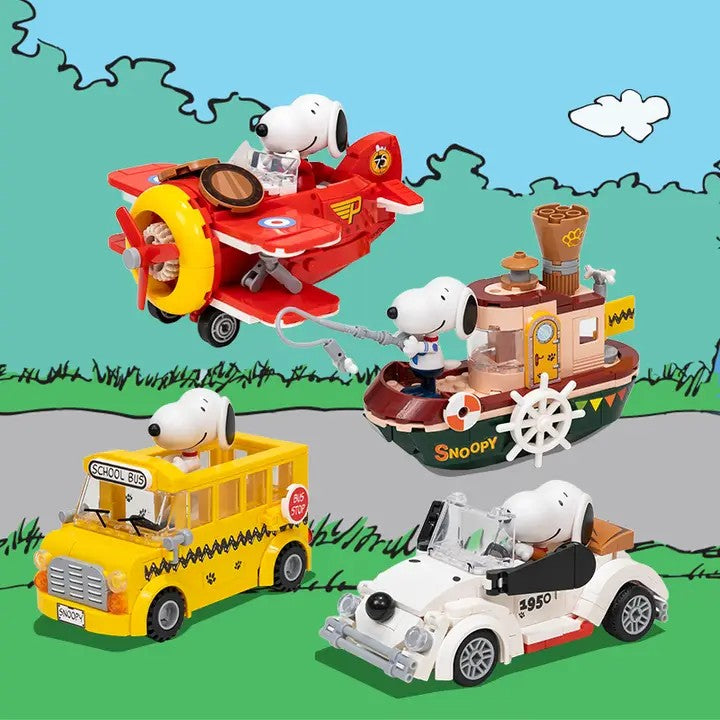 Peanuts Snoopy Steam Boat 3D Bricks Puzzle