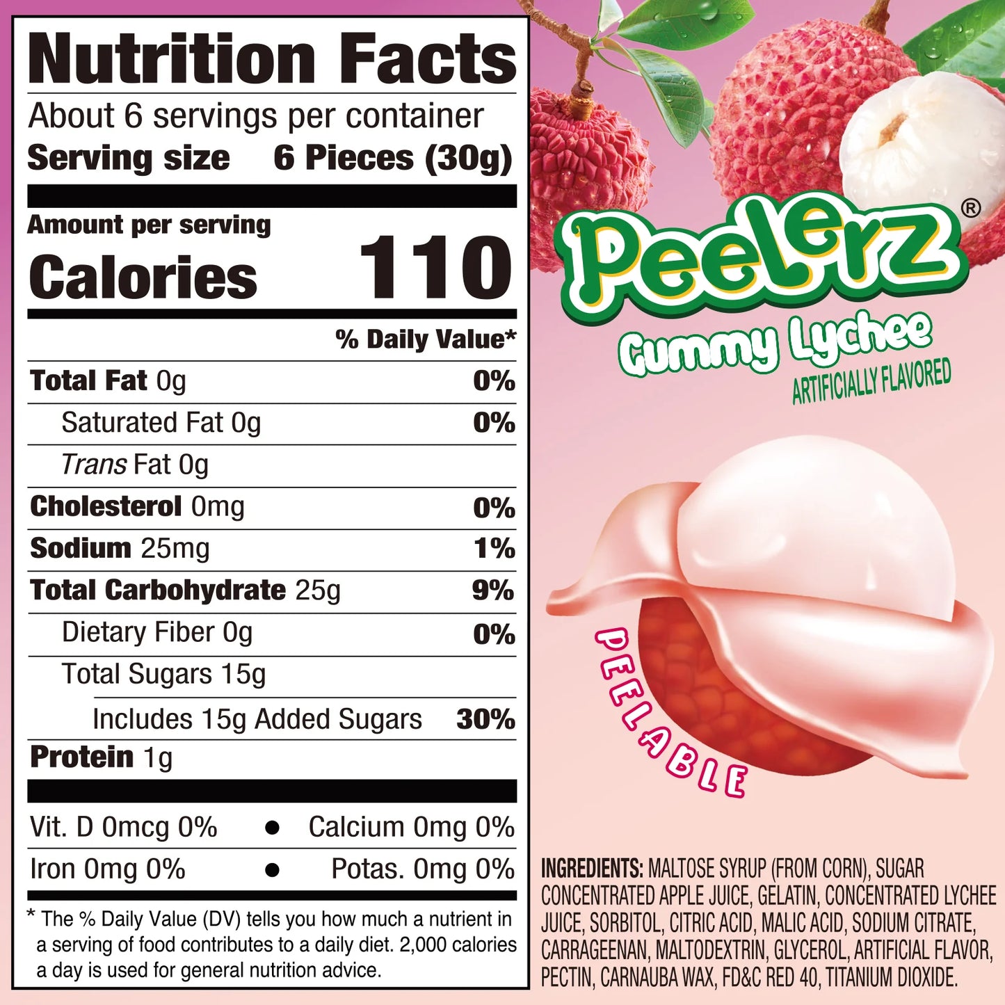 Peelerz Gummy Lychee Bag 6 oz