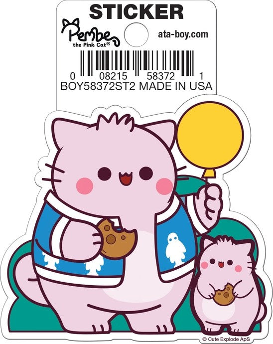 Pembe Eating Cookies Die Cut Sticker