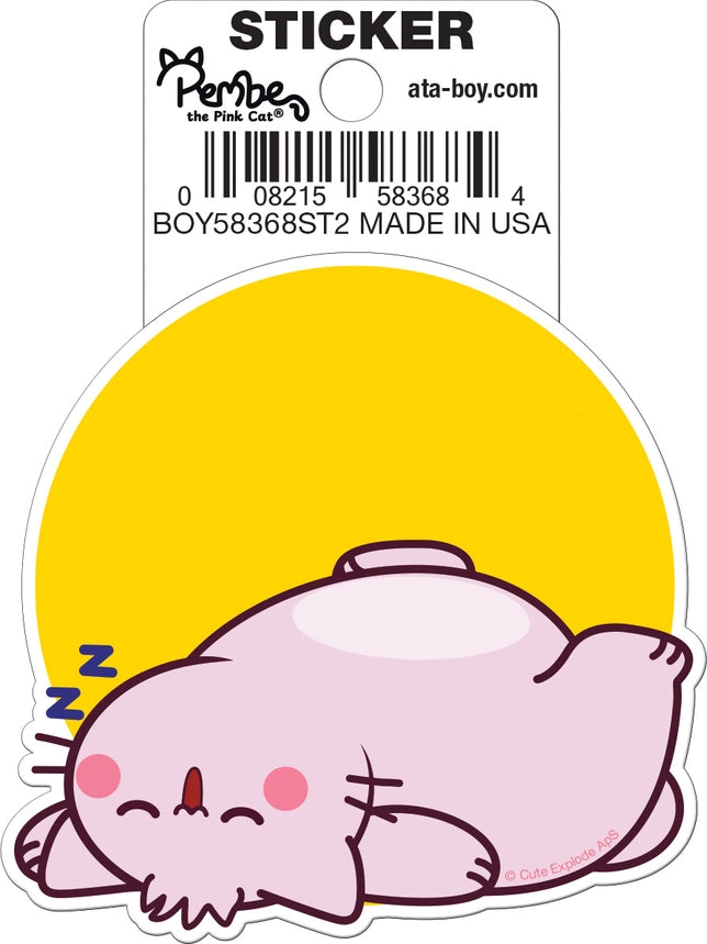 Pembe Sleeping Die Cut Sticker
