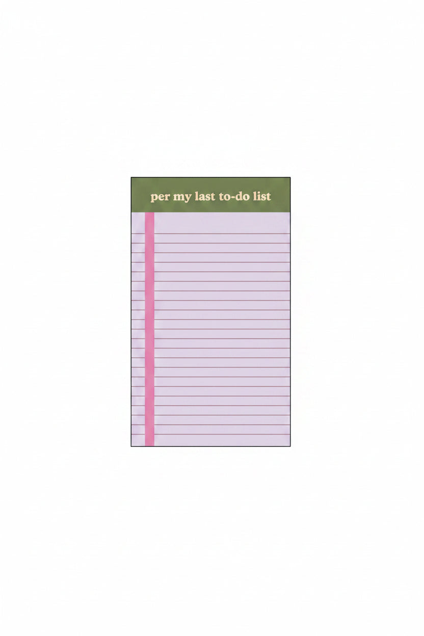 Per My Last To-Do List Lined Notepad
