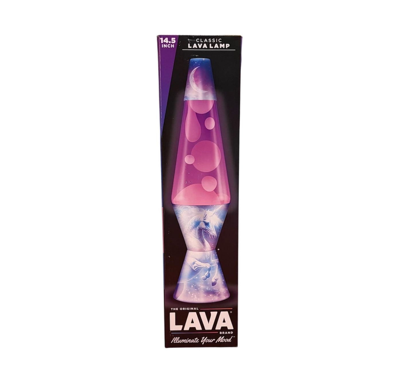 Lava Lamp XL Unicorn Mirage White/Purple 14.5"