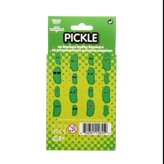 Pickle Puffy Stickers Tin