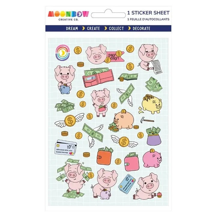 Piggy Made Bank Glossy Sticker Sheet
