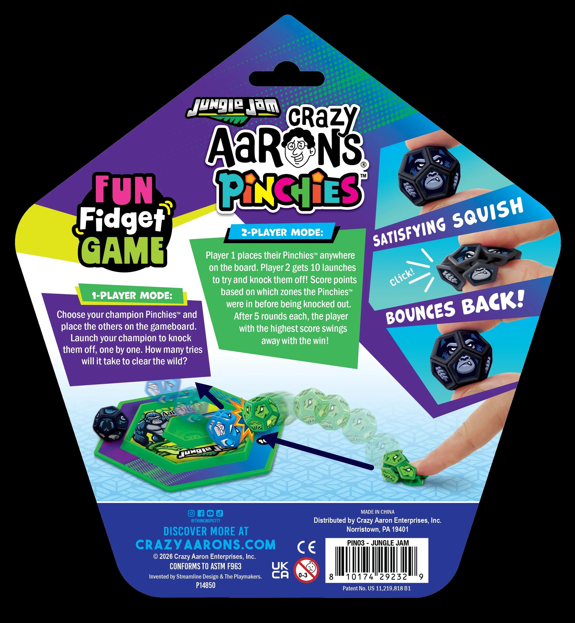 Pinchies Fun Fidget Game Jungle Jam Series 2