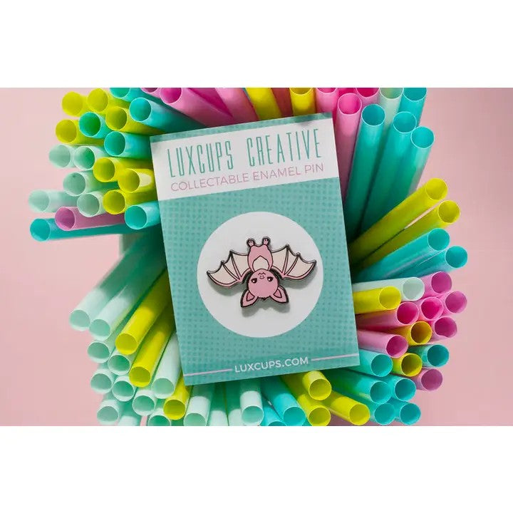 Pink Bat Enamel Pin