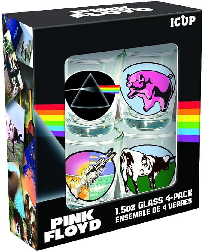 Pink Floyd Mini Glass 4 Pack Set 1.5 oz