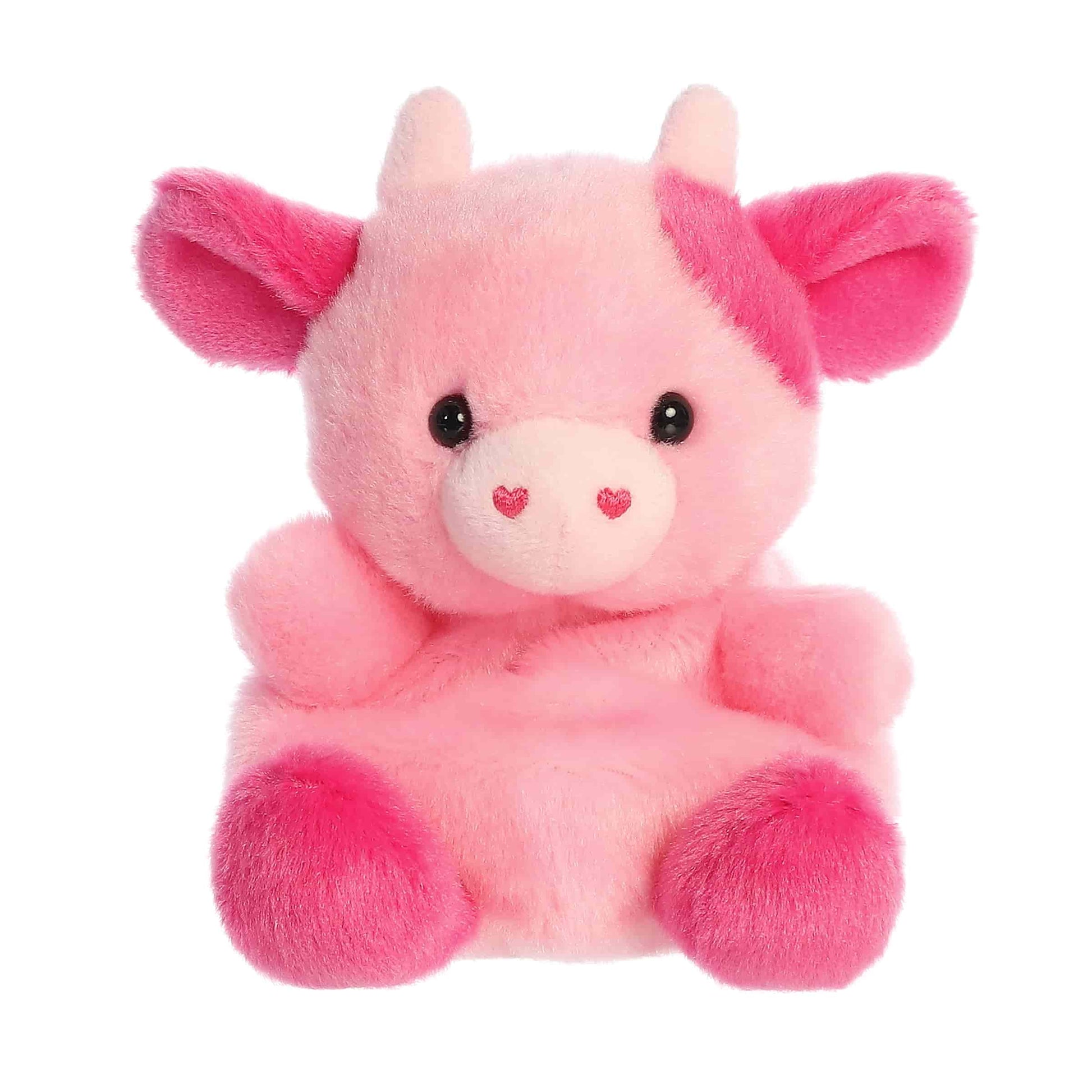 Blossom Pink Cow Palm Pals Plush 5"