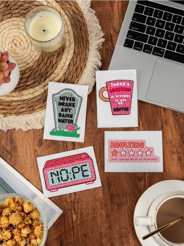 Pixelpop Barely Adulting Diamond Art Sticker Kit