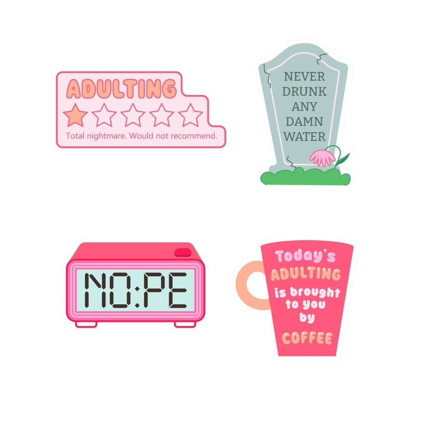 Pixelpop Barely Adulting Diamond Art Sticker Kit