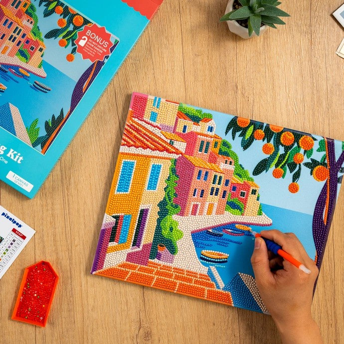 Pixelpop Sicily By The Sea Diamond Art Painting Kit