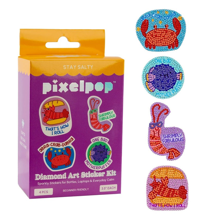 Pixelpop Stay Salty Diamond Art Sticker Kit