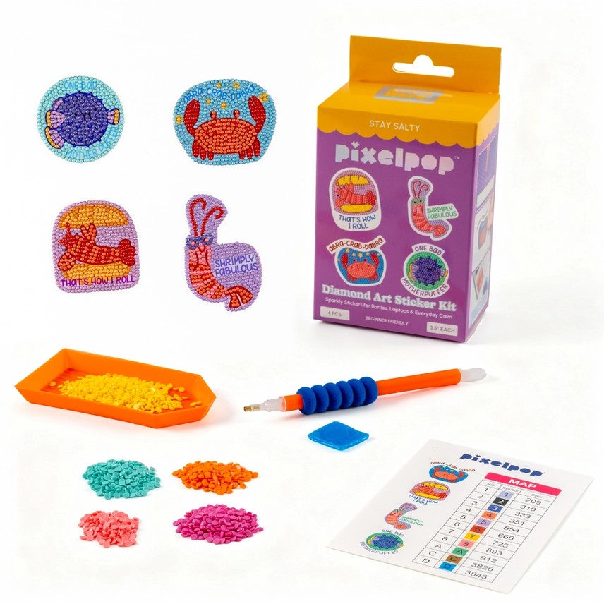 Pixelpop Stay Salty Diamond Art Sticker Kit