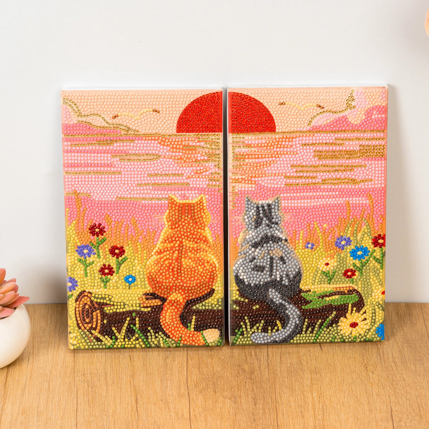 Pixelpop Sunset For Two Date Night Diamond Painting Kit