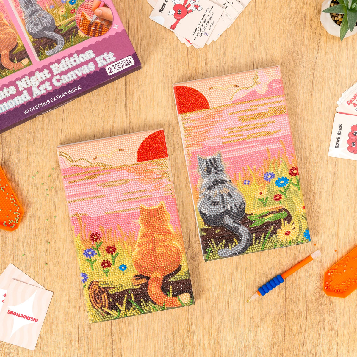 Pixelpop Sunset For Two Date Night Diamond Painting Kit