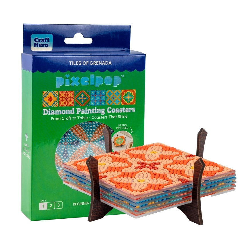 Pixelpop Tiles Of Granada Diamond Art Coaster Kit