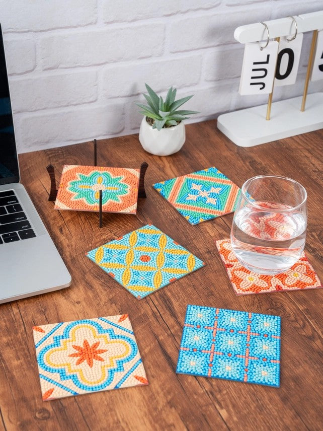 Pixelpop Tiles Of Granada Diamond Art Coaster Kit