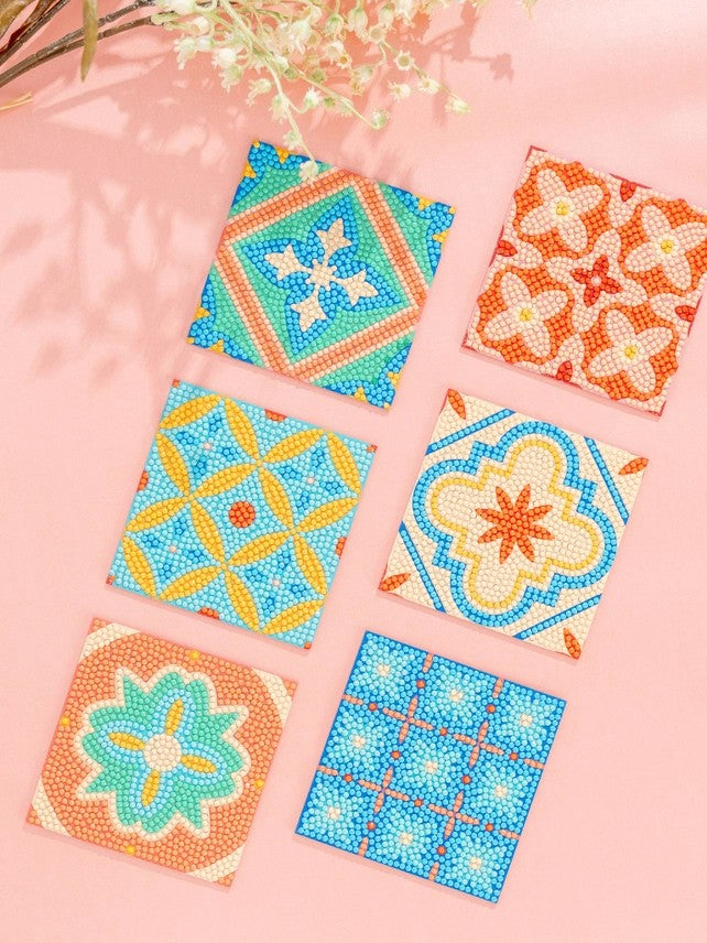 Pixelpop Tiles Of Granada Diamond Art Coaster Kit