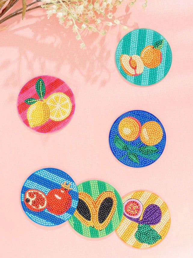 Pixelpop Tutti Frutti Diamond Art Coaster Kit