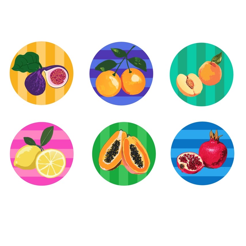 Pixelpop Tutti Frutti Diamond Art Coaster Kit