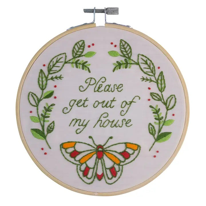 Please Get Out Of My House 6" Embroidery Kit