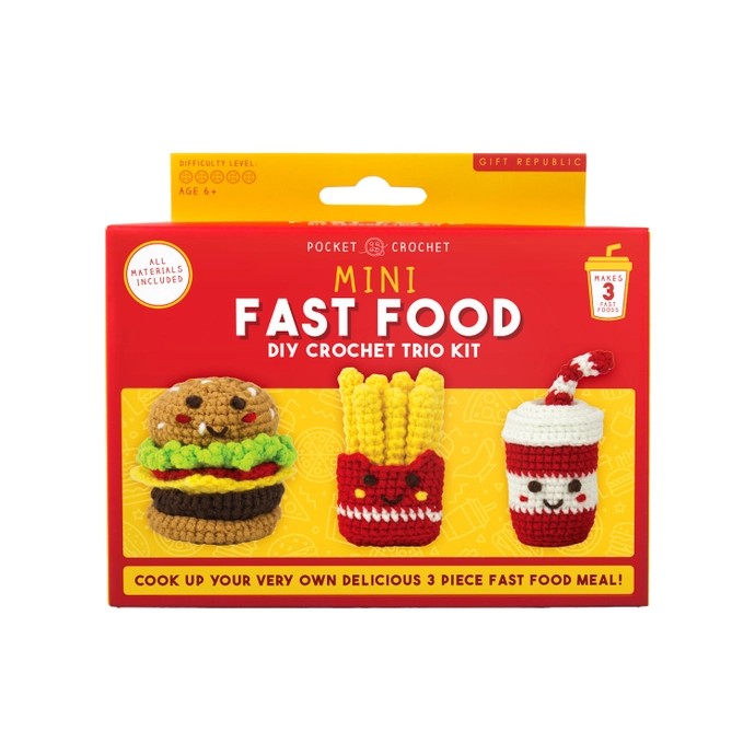 Pocket Crochet Mini Fast Food DIY Crochet Trio Kit