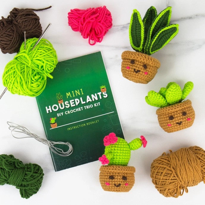 Pocket Crochet Mini Houseplants DIY Crochet Trio Kit