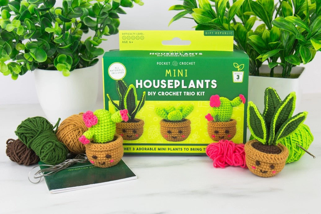 Pocket Crochet Mini Houseplants DIY Crochet Trio Kit