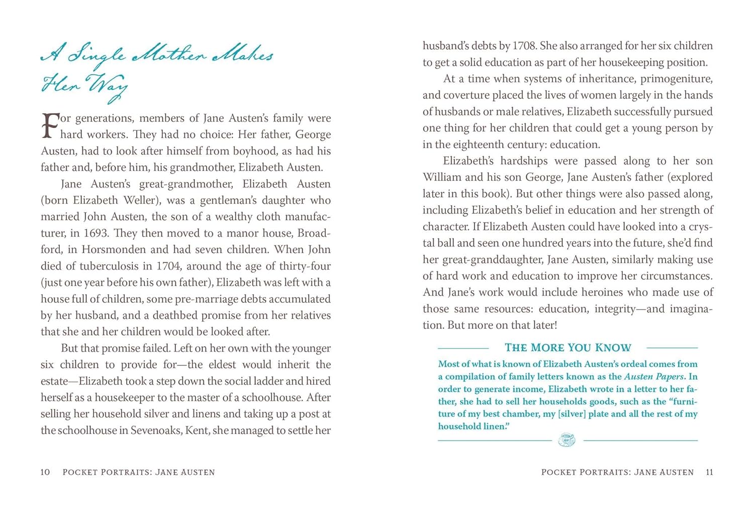 Pocket Portraits Jane Austen Book