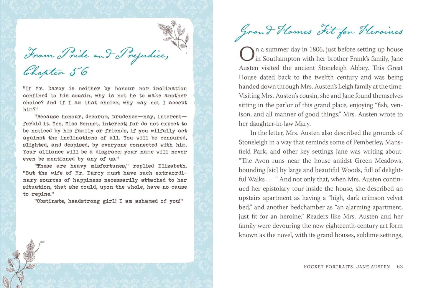 Pocket Portraits Jane Austen Book