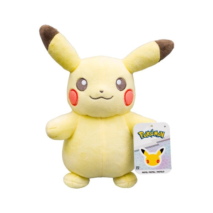 Pokemon 30th Anniversary Pikachu Pastel Plush 8"
