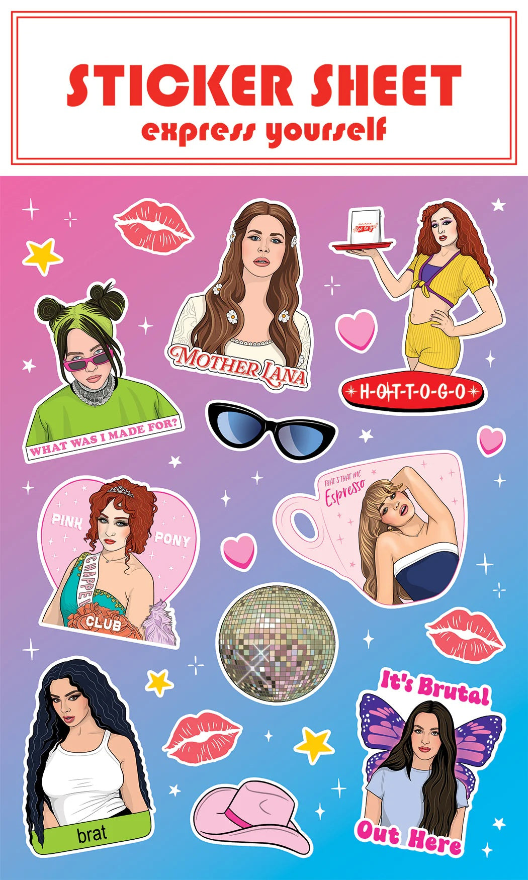 Pop Divas Sticker Sheet