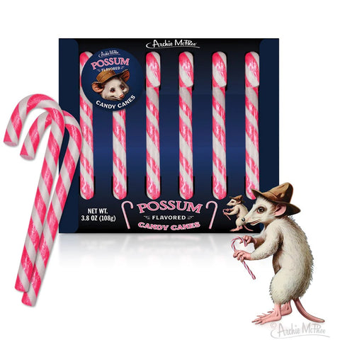 Possum Candy Canes