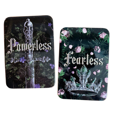 Powerless OR Fearless Romantasy Sour Strawberry Candy Tin