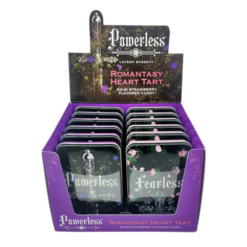 Powerless OR Fearless Romantasy Sour Strawberry Candy Tin