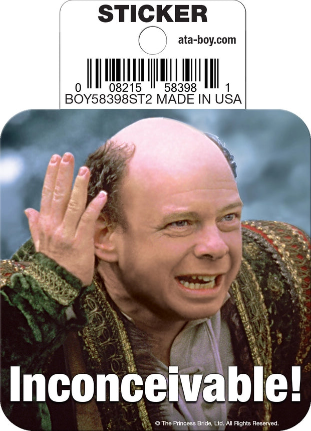 Princess Bride Inconceivable Die Cut Sticker