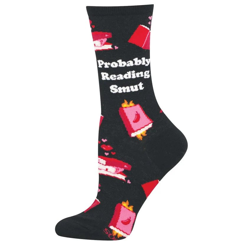 Probably Reading Smut Women's Socks Black
