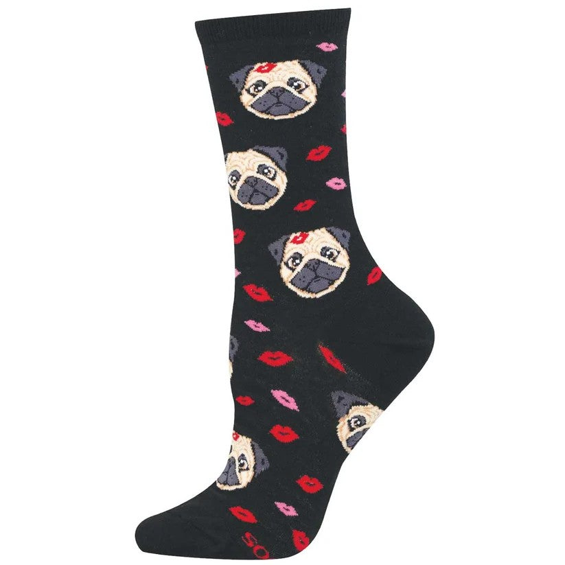 Pugs & Kisses Women's Socks Black