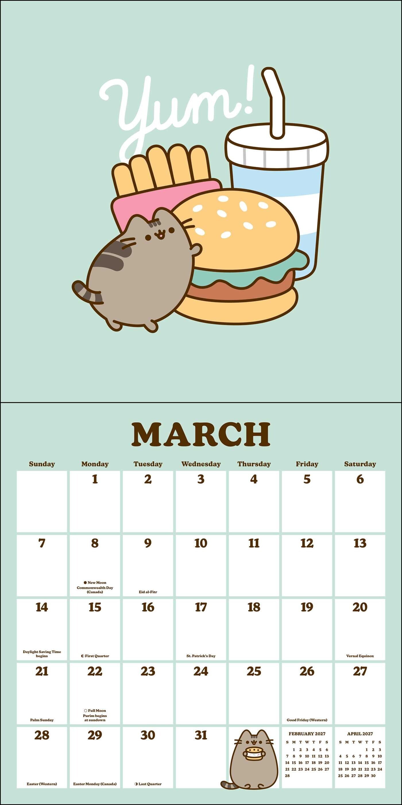 Pusheen 2027 Wall Calendar
