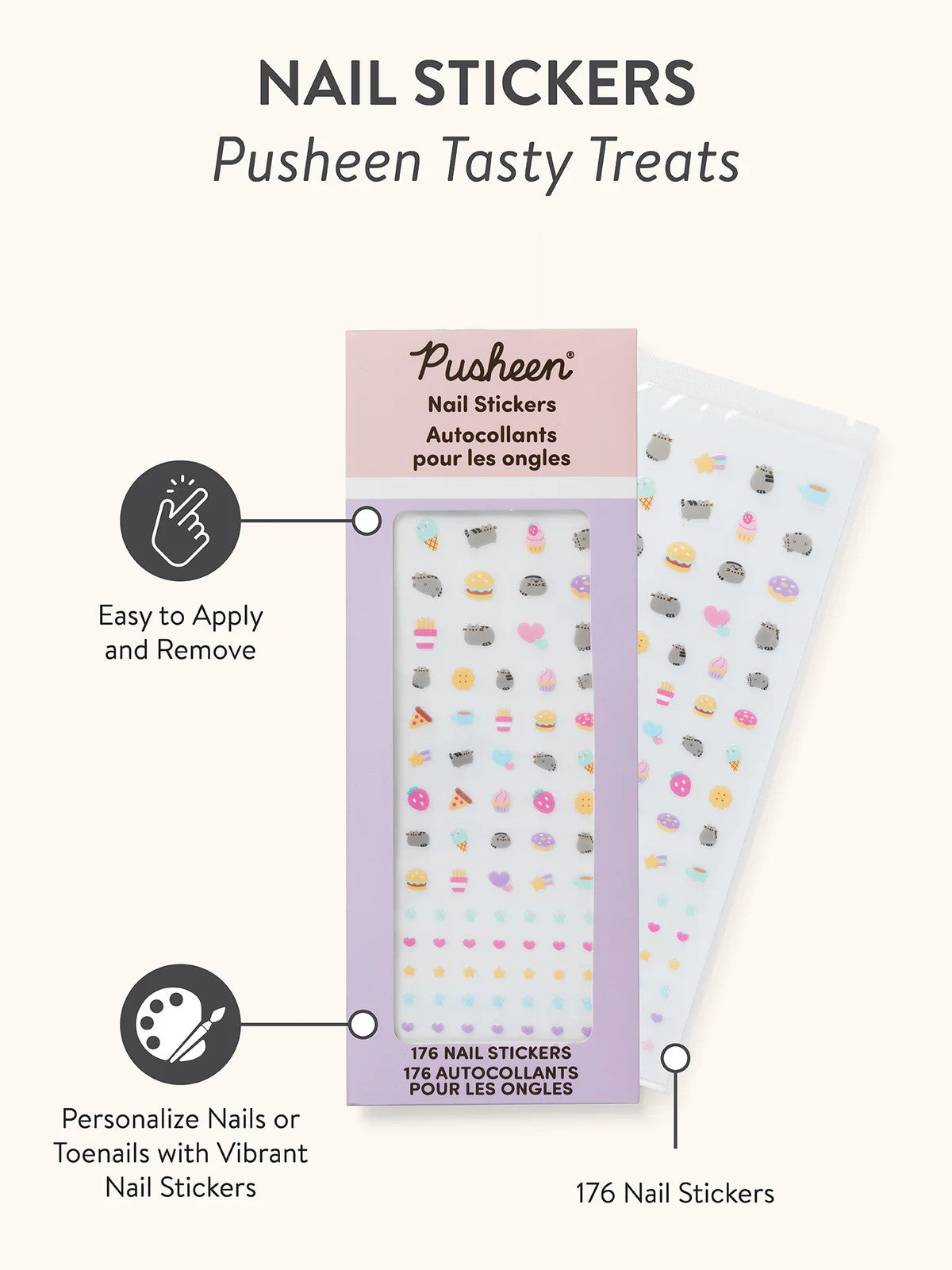 Pusheen Tasty Treats Nail Stickers