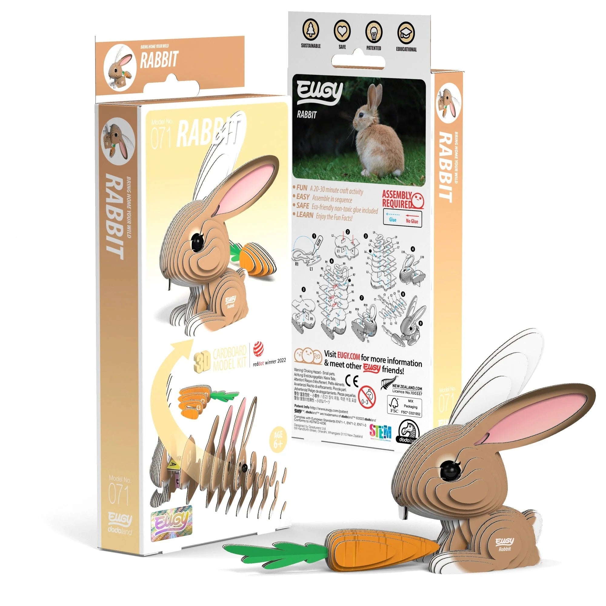 Rabbit 3D Puzzle – www.shoptherocket.com