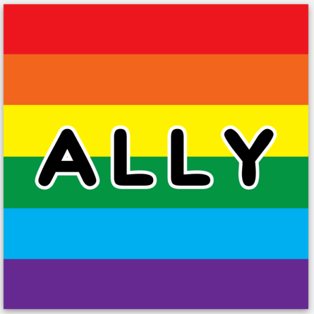Rainbow Flag Ally Vinyl Sticker