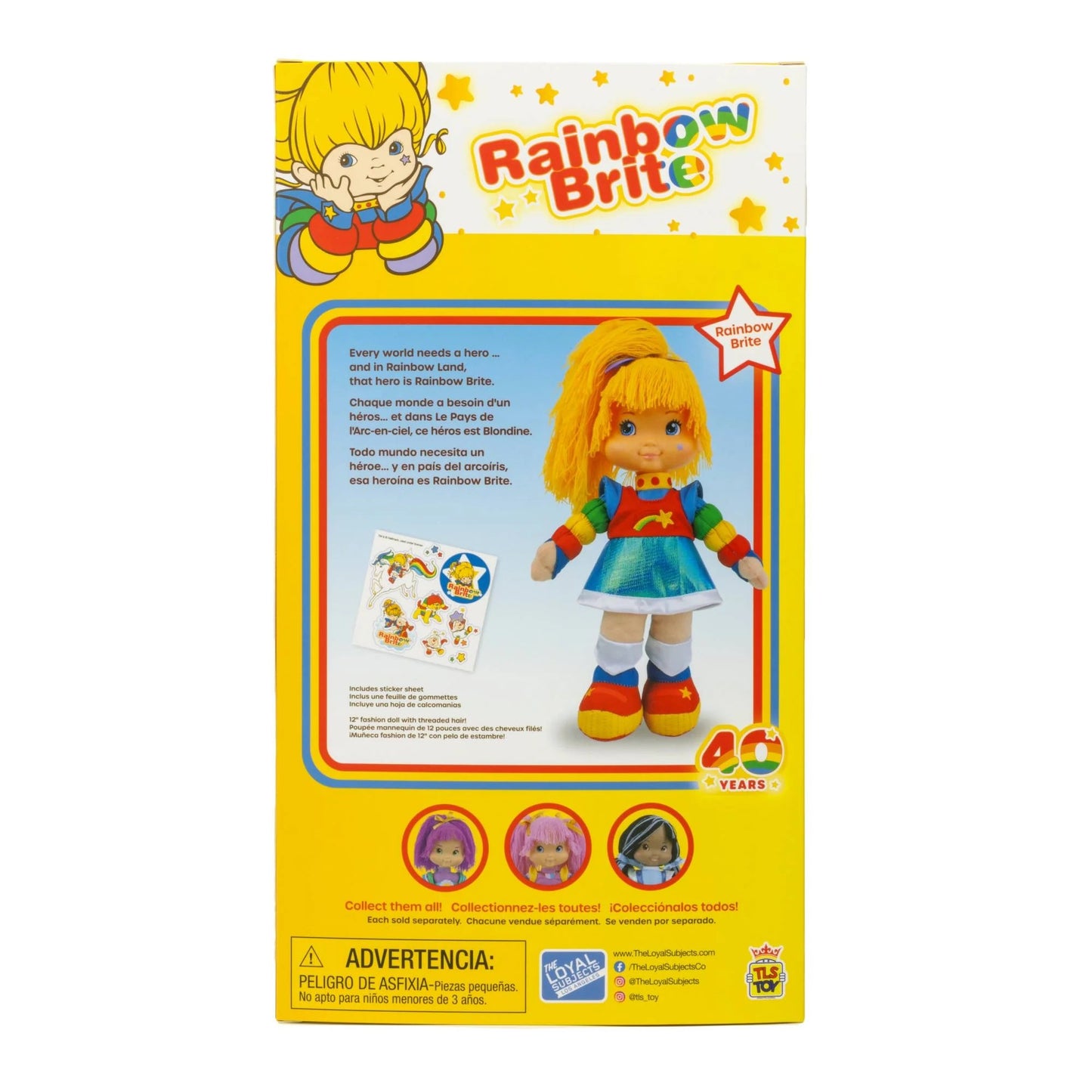 Rainbow Brite Doll Plush 12"