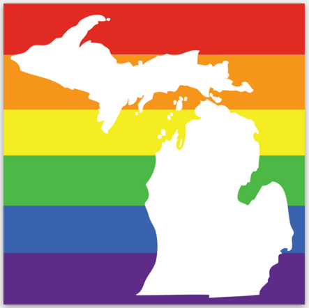 Rainbow Michigan Vinyl Sticker