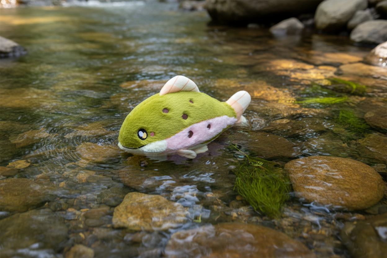 Rainbow Trout Plush Snugglemi Snackers 8"